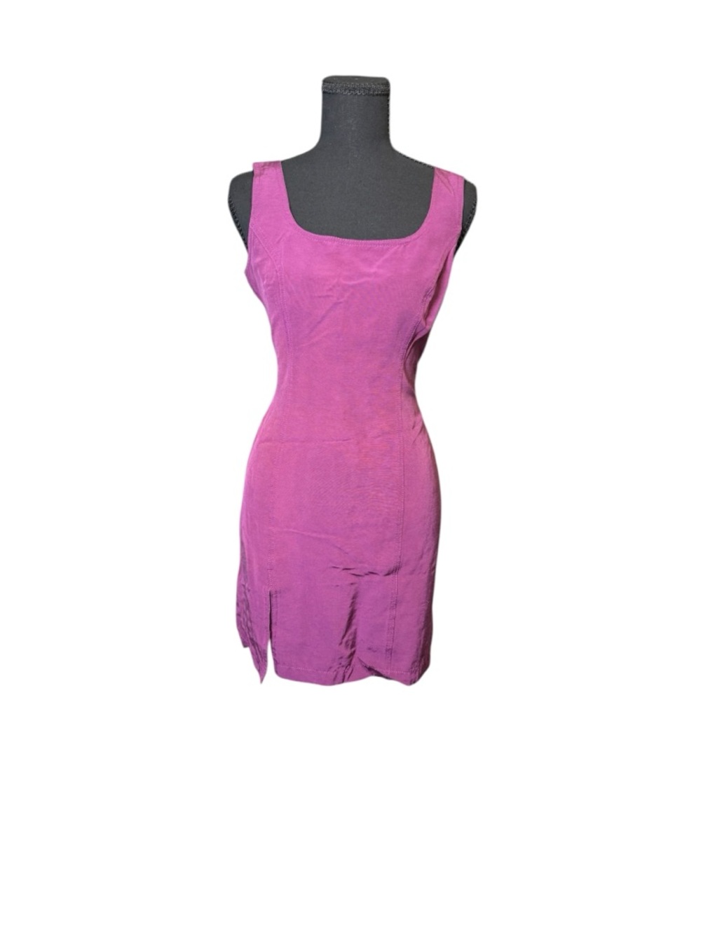 Moschino Jeans Plum sheath Sleeveless dress with front slit Y2K vibes